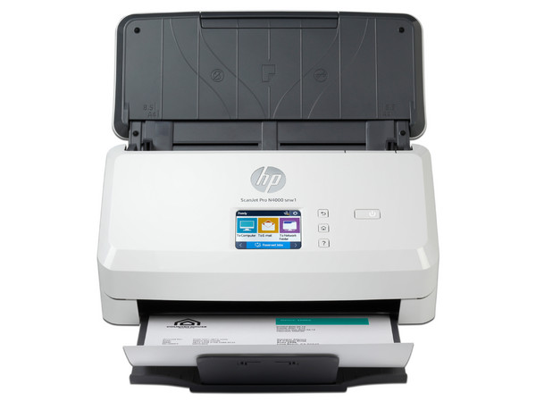 Escáner HP ScanJet Pro N4000 snw1 con alimentador de documentos, 48bits, 600 dpi, USB, Wi-Fi.