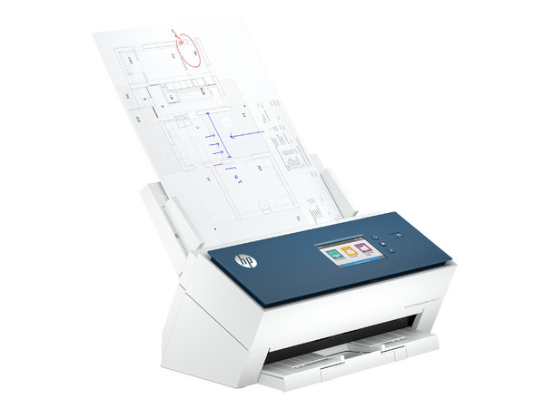 Escáner HP ScanJet Ent Flow N9000, Resolución de 600 DPI, A Color, Velocidad de 80 ppm. Color Blanco.