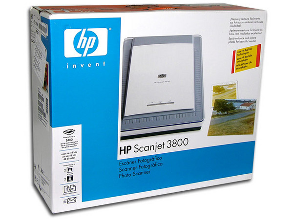Scanner HP ScanJet 3800, 2400 x 4800dpi Optica, Interfase USB 2.0, 48-bits.