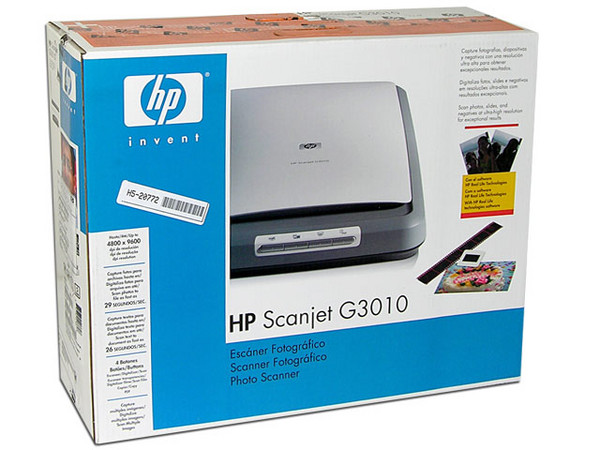 Escáner Fotográfico HP Scanjet G3010, 48bits, 4800 x 9600 dpis con adaptador incorporado para negativos.