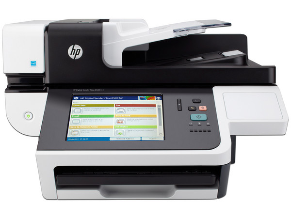 Escáner HP Sender Flow 8500 FN1 con alimentador de documentos, 600 x 600 dpi, USB, Ethernet.