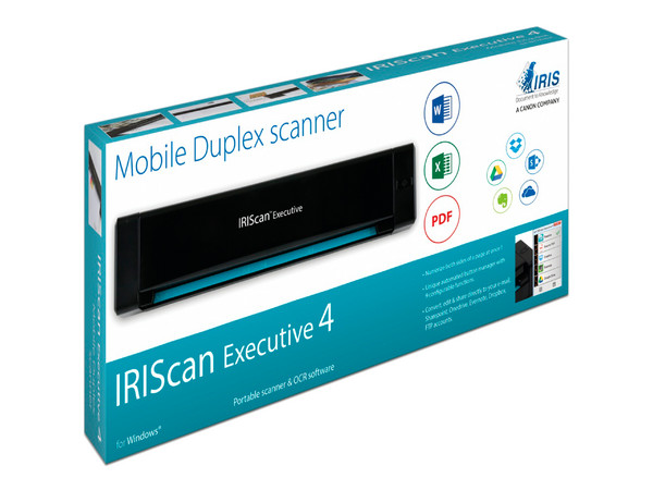 Escáner portátil IRIS Executive 4, 24bits, 600 ppp, USB.
