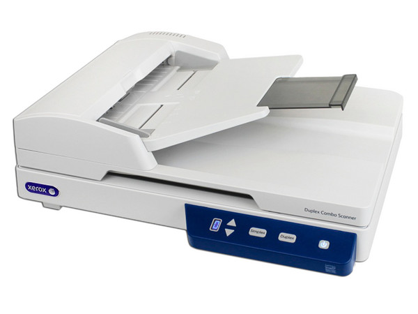 Escáner Xerox XD-Combo, hasta 25 ppm, hasta 600 DPI, USB 2.0, soporta Dúplex. Color Blanco.