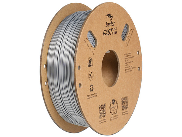 Rollo de Filamento Creality Ender Fast de PLA de 1.75mm, 1Kg. Color Plata.