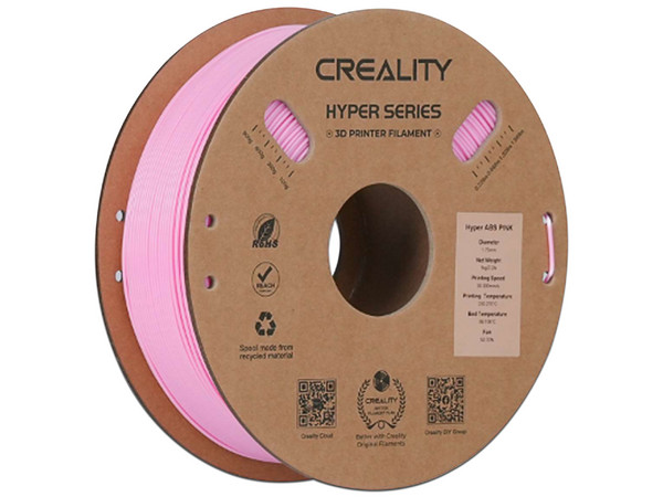 Rollo de Filamento Creality Hyper de ABS de 1.75mm, 1Kg. Color Rosa.