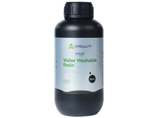 Resina Creality Halot Water Wash de 1Kg. Color Negro.