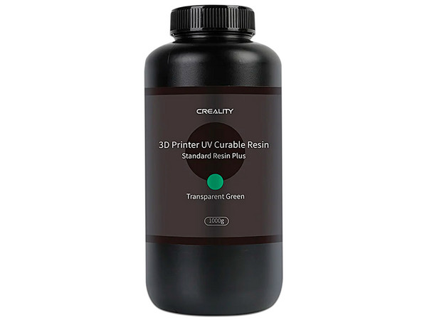 Resina para impresora 3D Creality Estándar Plus de 1kg, Color Verde transparente.