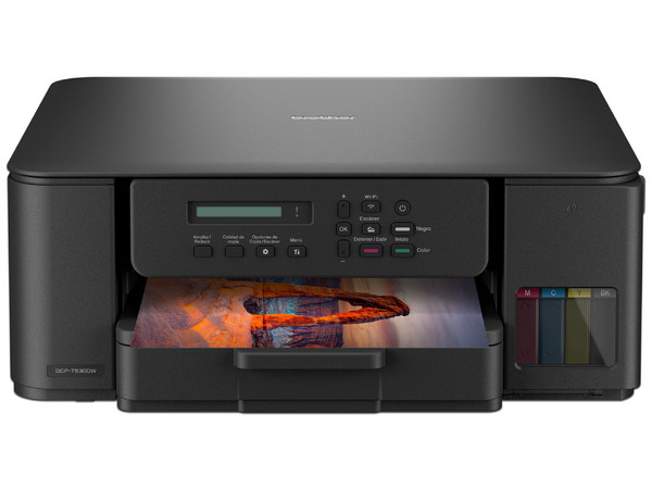 Duplicado Impresora 3 en 1 Brother DCP-T530DW, inyección de tinta continua a color, velocidad de impresión de hasta 27 ppm en negro y 11 ppm en color, conectividad inalámbrica (2,4 GHz/5 GHz) y USB 2.0, impresión dúplex automática.