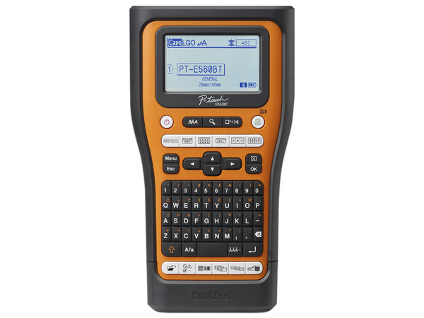 Rotuladora Portátil Industrial Brother PT-E310BTVP con Batería Recargable, Soporta Cintas de Hasta 24mm, 180dpi. Color Naranja.
