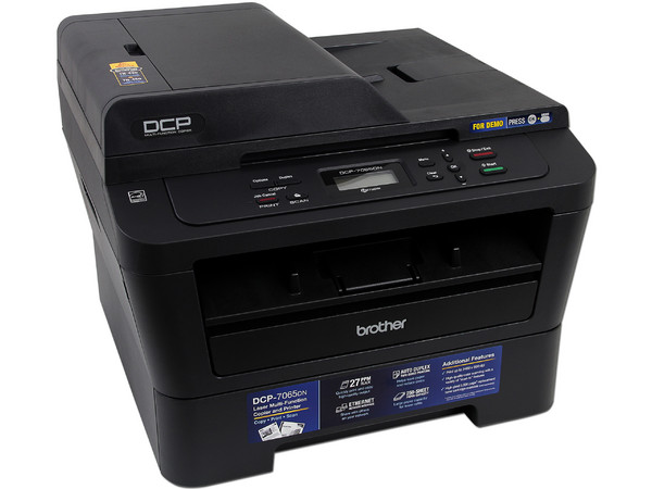 Multifuncional Brother DCP-7065DN: Impresora Láser Monocromática, Copiadora, Escáner, hasta 27ppm, 2400 x 600 dpi, Ethernet, USB.