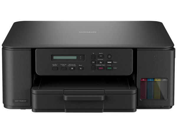 Multifuncional a color Brother InkBenefit Tank DCPT530DW, Sistema de Tanques de Tinta, Impresora, Copiadora y Escáner, Resolución de Impresión de 6000 x 1200 DPI, Wi-Fi, USB.