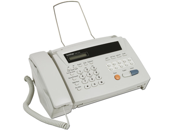Fax Térmico y Teléfono Brother, Alimentador automático de 10 páginas, cortador automático de papel.