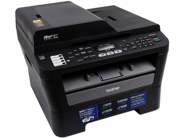 Multifuncional Brother MFC-7460DN, Impresora Láser Monocromática, Copiadora, Escáner y Fax, hasta 27ppm, 2400 x 600 dpi, Ethernet, USB