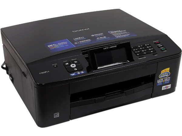 Multifuncional Brother MFC-J280W Impresora, Copiadora, Escáner y Fax, Resolución hasta 6000 x 1200 dpi, pantalla LCD Touch de 1.9