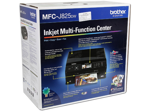 Multifuncional Brother MFC-J825DW Impresora, Copiadora, Escáner y Fax, Resolución hasta 6000 x 1200 dpi, pantalla LCD Touch de 3.3