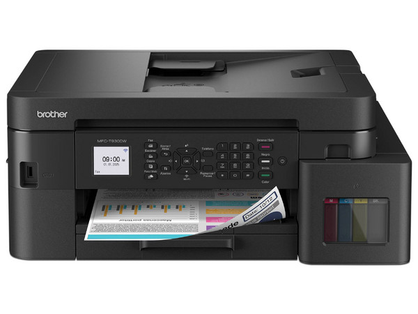 Multifuncional Brother MFC-T930DW, InkBenefit Tank, Sistema de Inyección de Tinta, Impresora, Copiadora y Escáner, Velocidad de Impresión en Negro de 17ppm, Resolución máxima de Impresión de 6000 x 1200 dpi, Dúplex, Wi-Fi, Ethernet, Color Negro.