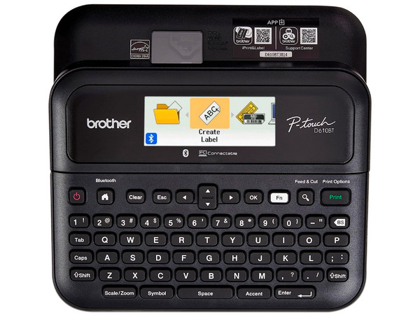 Rotulador Brother PTD610BT, Transferencia Térmica, 180 x 360 DPI, Bluetooth, Color Negro.