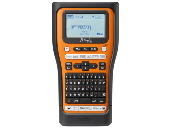 Rotuladora Portátil Industrial Brother PT-E560BTVP con batería recargable, Soporta Cintas de hasta 24mm, 180dpi.