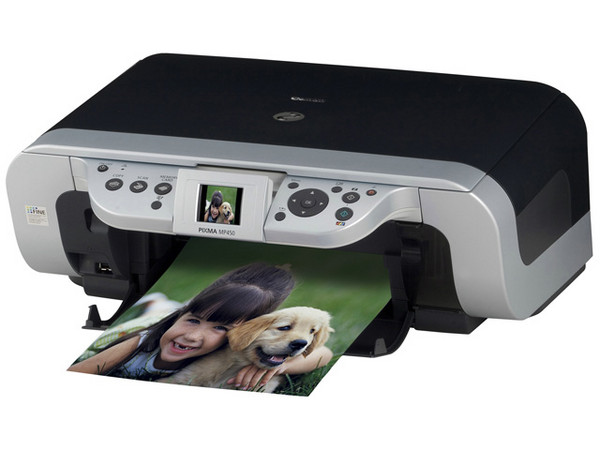 Multifuncional Canon PIXMA MP450 Impresora, Copiadora y Scanner, Incorpora ranuras para tarjetas de memoria y pantalla LCD de 1,9