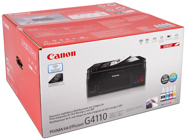 Multifuncional a color Canon PIXMA G4110, Con Sistema de Tanques de Tinta, Impresora, Copiadora, Escáner y Fax, Resolución Máxima de Impresión de hasta 4800 x 1200 dpi, Wi-Fi, USB.