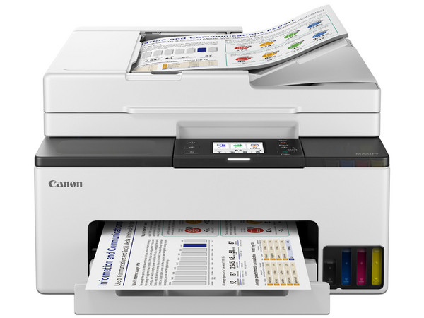 Multifuncional con Sistema de Tinta Continua Canon Maxify GX2010, Impresora, Copiadora, Escáner y Fax, Ethernet, USB, Color Blanco.