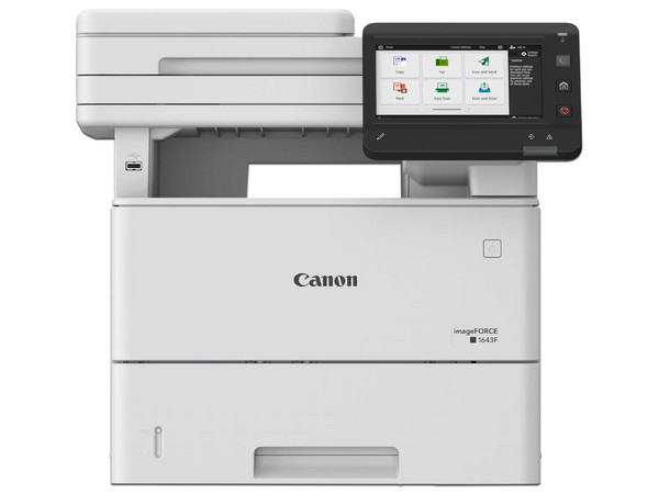 Multifuncional Monocromática Canon Valor IForce 1643F Láser, Velocidad de 45 ppm, Impresora, Copiadora, Escáner y Fax. Color Blanco.
