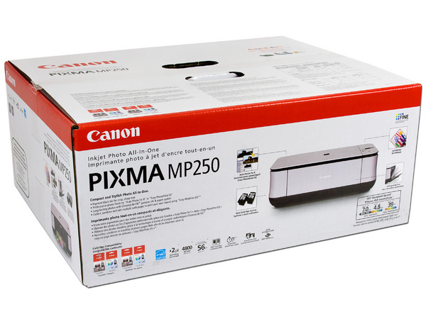 Multifuncional Canon PIXMA MP250, Impresora, Copiadora y Escáner, Resolución hasta 4800 x 1200 dpi.