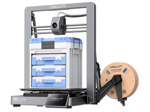 Impresora 3D Creality Ender-3 V3 Plus, Nivelación Automática, Calentamiento Rápido, Área de Impresión de 300mm x 300mm x 330mm. Color Negro.