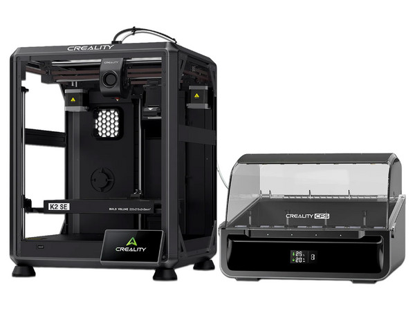 Impresora 3D Creality K2 SE Combo, Con Gestión de Materiales, PLA/ ABS/ PETG/ TPU/ Nylon, Área de Impresión de 220mm x 215mm x 245mm. Color Negro.