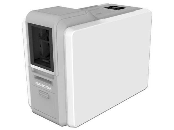 Impresora Dascom DC-340 de Credenciales PVC, Resolución de 300 X 600 DPI, Velocidad 165 Tarjetas por Hora, USB. Color Blanco.