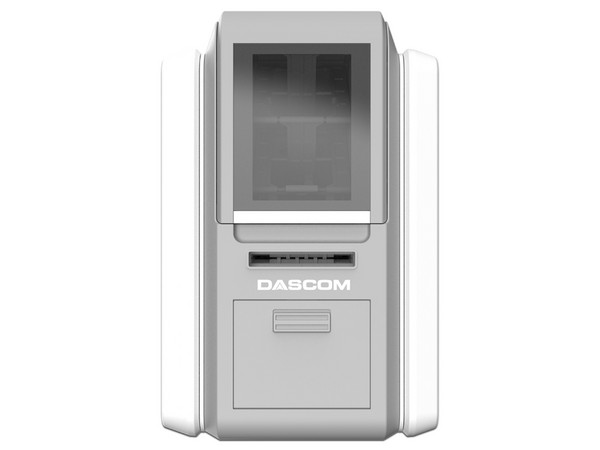 Impresora Dascom DC-340 de Credenciales PVC, Resolución de 300 X 600 DPI, Velocidad 165 Tarjetas por Hora, USB. Color Blanco.
