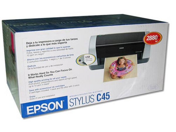 Impresora de Inyección a Color Epson Stylus C45, 2880 x 720 dpi.