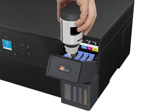 Impresora con Sistema de Tanques de Tinta Epson EcoTank L4360, Resolución hasta 4800 x 1200 dpi, Wi-Fi, USB, Color Negro. Incluye licencia McAfee.