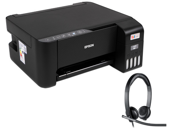 Multifuncional Epson EcoTank L3250, Impresora, Copiadora y Escáner, Sistema de Tanques de Tinta, Wi-Fi, USB. Incluye Diadema Logitech H650E.