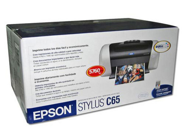 Impresora de Inyección a Color Epson Stylus C65, 5760 x 1440 dpi.