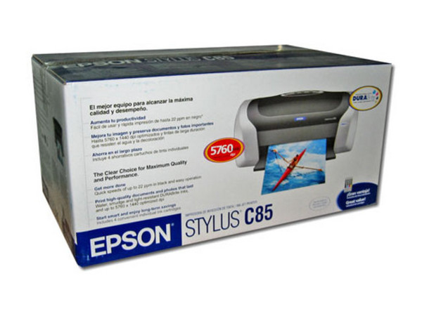 Impresora de Inyección a Color Epson Stylus C85, 5760 x 1440 dpi.