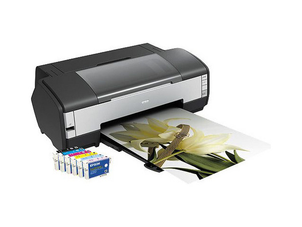 Impresora Epson Stylus Photo 1410, 5760 x 1440 dpi, 6 Tintas, impresión directa sobre CDs y DVDs imprimibles.