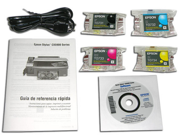 Multifuncional Epson Stylus CX5900 Impresora, Copiadora y Scanner, Pantalla a Color, Resolución hasta 5760 x 1440 dpi.