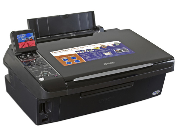 Multifuncional Epson Stylus TX400, Impresora, Copiadora y Escáner, Pantalla a Color, Resolución hasta 5760 x 1440 dpi.