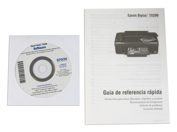 Multifuncional Epson Stylus TX200, Impresora, Copiadora y Escáner, Resolución hasta 5760 x 1440 dpi.