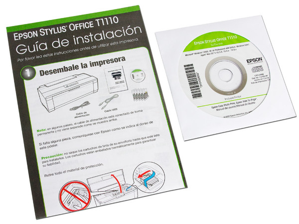 Impresora de Inyección a Color Epson Stylus Office T1110, Resolución hasta 5760 x 1440 dpi.