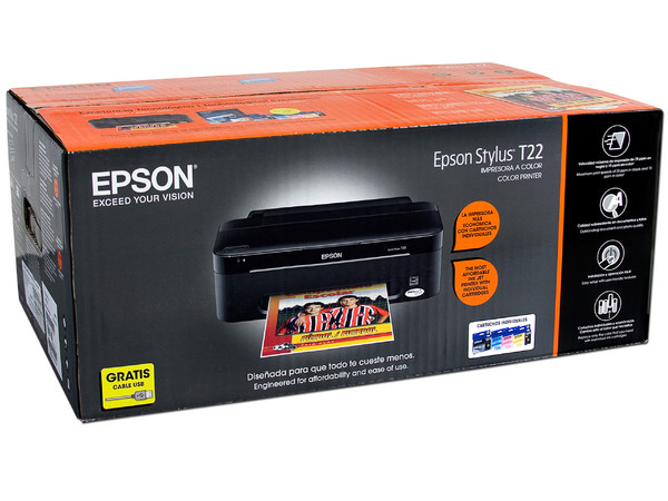 Impresora de Inyección a Color Epson Stylus T22, Resolución hasta 5760 x 1440 dpi