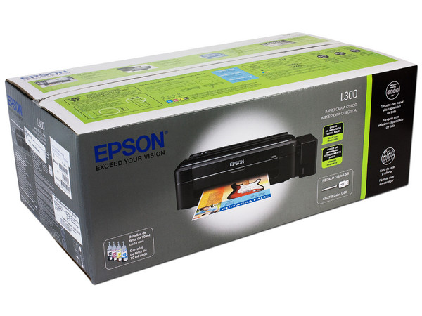 Impresora de Inyección a Color Epson EcoTank L300, Resolución hasta 5760 x 1440 dpi. Sistema de Tanques de Tinta.