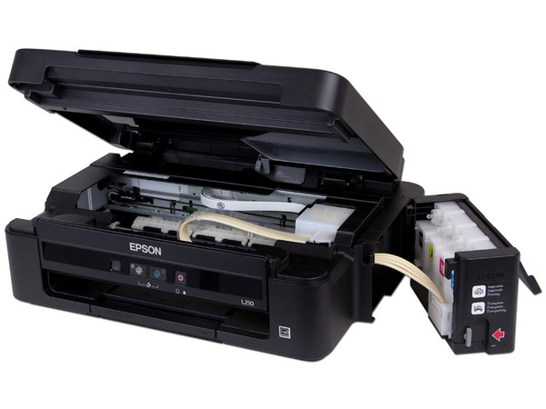 Multifuncional Epson EcoTank L210, Impresora, Copiadora y Escáner, con sistema de Tanque de Tinta.