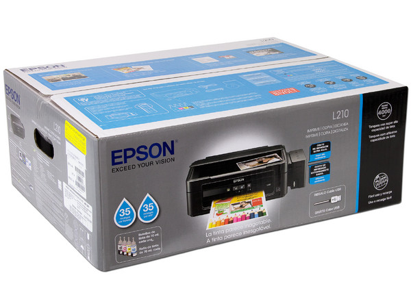 Multifuncional Epson EcoTank L210, Impresora, Copiadora y Escáner, con sistema de Tanque de Tinta.