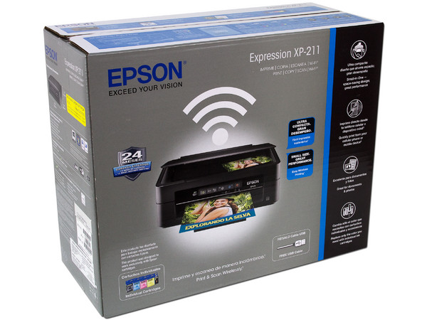 Multifuncional Epson XP-211, Impresora, Copiadora y Escáner, Wi-Fi, USB.