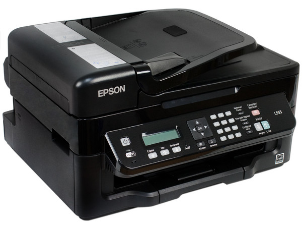 Multifuncional de Inyección Epson EcoTank L555, Impresora, Copiadora, Escáner y Fax, sistema de tanque de tinta, Wi-Fi, USB.