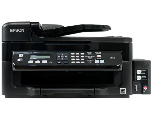 Multifuncional de Inyección Epson EcoTank L555, Impresora, Copiadora, Escáner y Fax, sistema de tanque de tinta, Wi-Fi, USB.