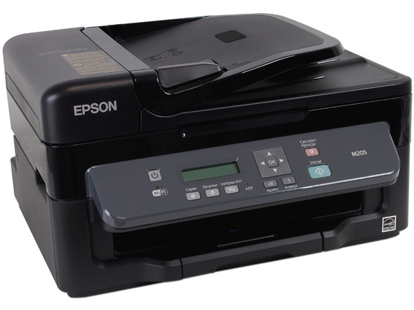 Multifuncional Epson WorkForce M205, Impresora Monocromática, Copiadora y Escáner, Wi-Fi.