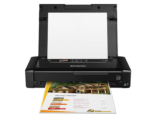 Impresora portátil de Inyección de tinta Epson WF-100W, resolución hasta 5,760 x 1,440 dpi,  USB, Wi-Fi.